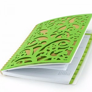 laser cut PP cover notebook